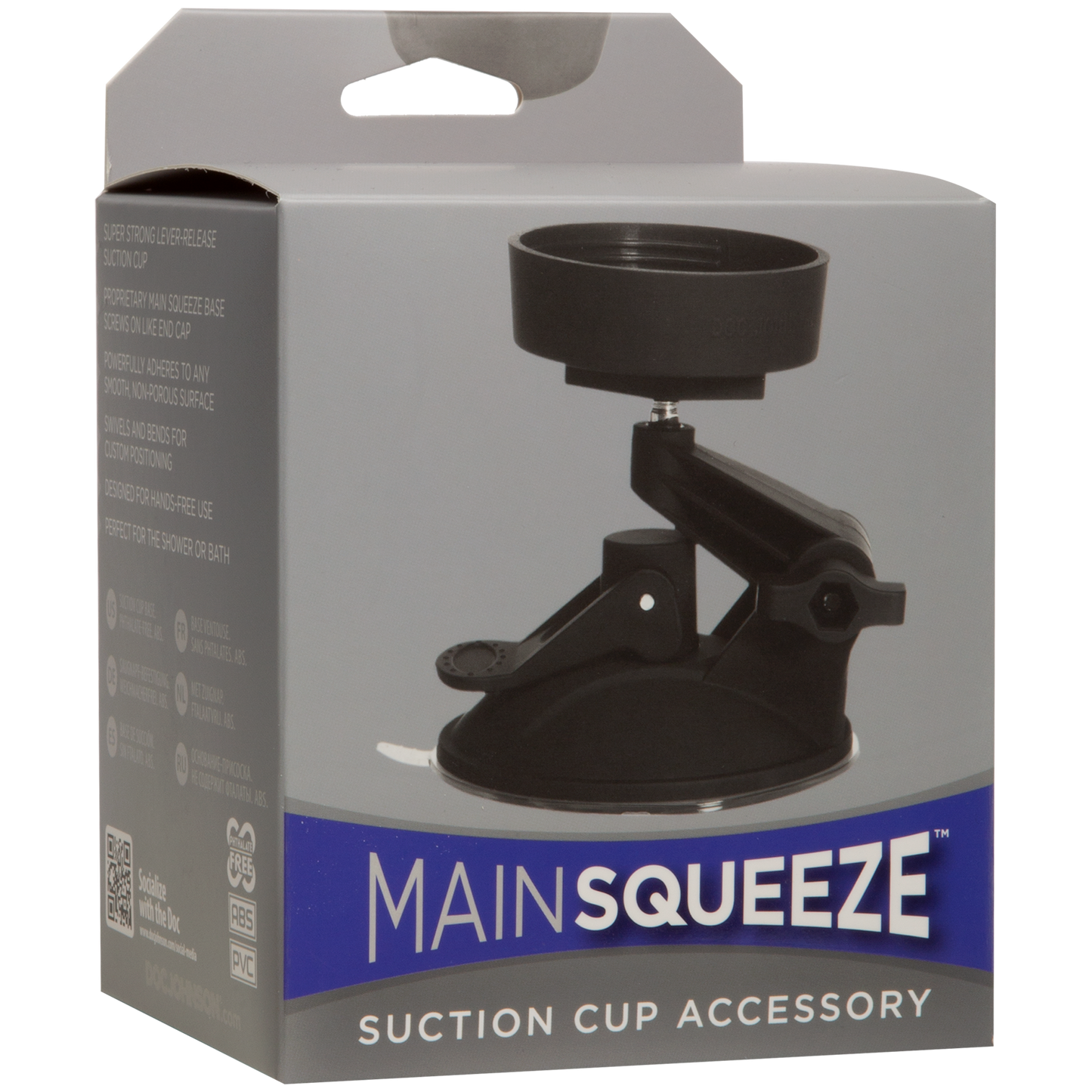 Doc Johnson MAIN SQUEEZE  SUCTION CUP ACCESSORY  BLACK