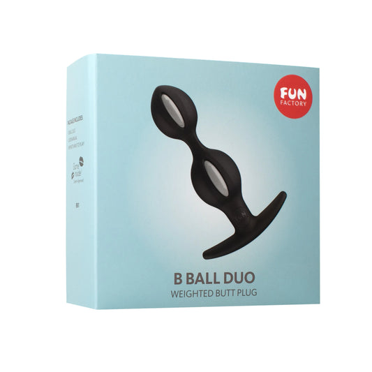 Fun Factory B Balls Duo 反應性肛門塞 灰色/黑色