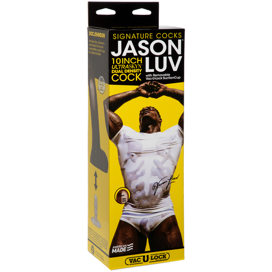 Doc Johnson JASON LUV  10 INCH ULTRASKYN COCK CHOCOLATE