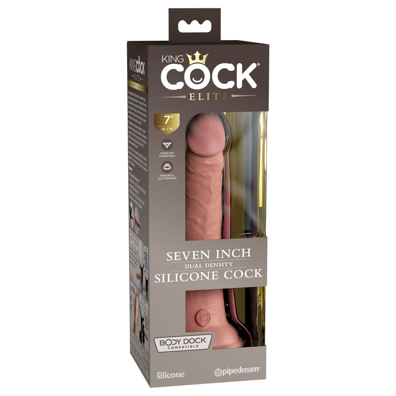 Pipedream Products King Cock Elite 7” Silicone Cock Light