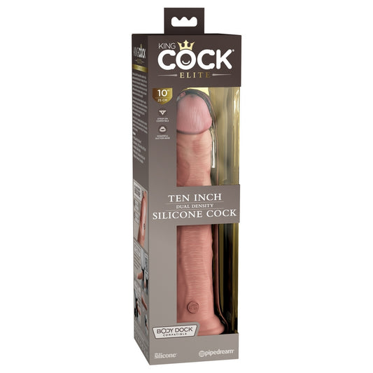 Pipedream Products King Cock Elite 10” Silicone Cock Light