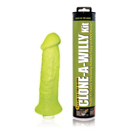 Vibrating Clone-A-Willy Glow in the Dark Green