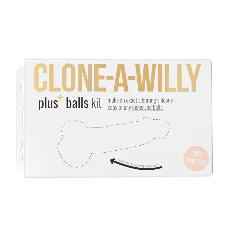 Vibrating Clone-A-Willy With BALLS  Light Tone