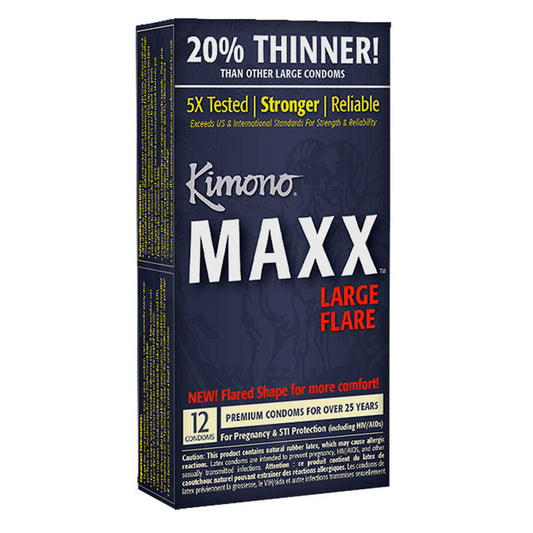 Kimono Maxx Large Flare Condom 12 Pack