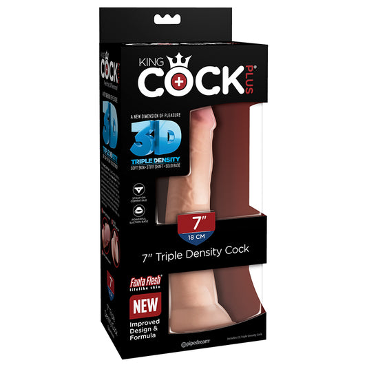 Pipedream Products King Cock Plus 7 Triple Density Cock Beige