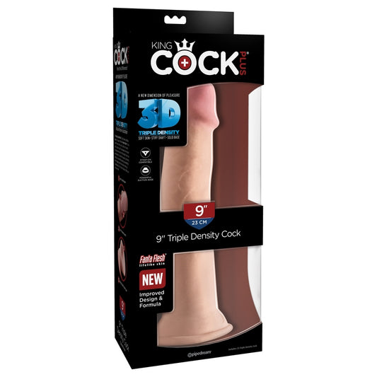 Pipedream Products King Cock Plus 9 Triple Density Cock Beige