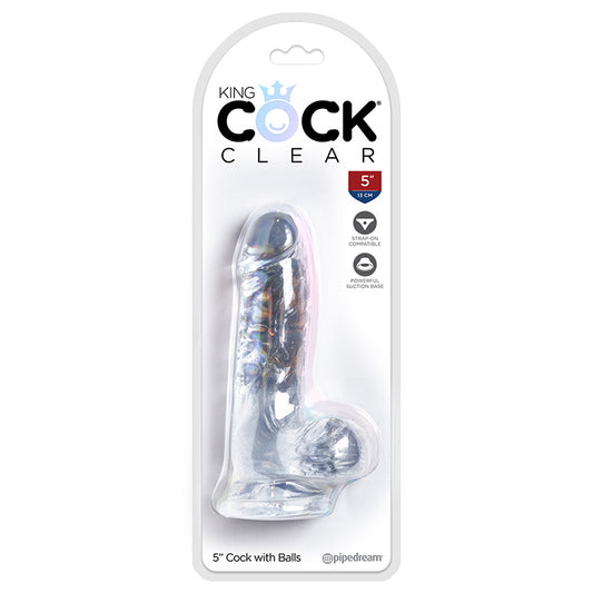 Pipedream Products  King Cock Clear 5" Cock With Balls