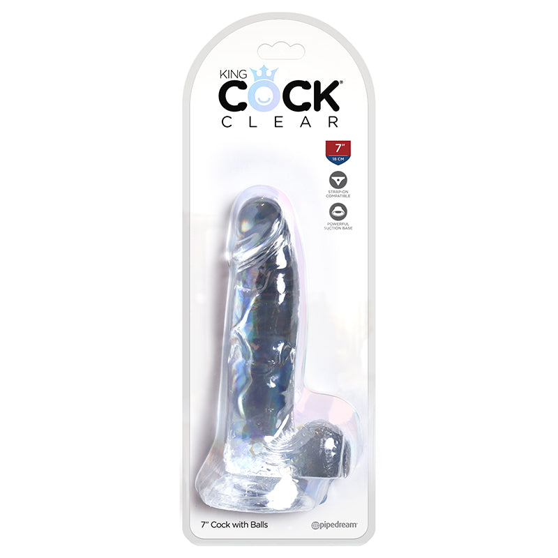 Pipedream Products King Cock Clear 7" Cock With Balls