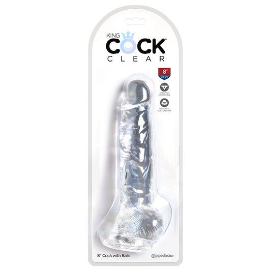 Pipedream Products King Cock Clear 8" Cock With Balls