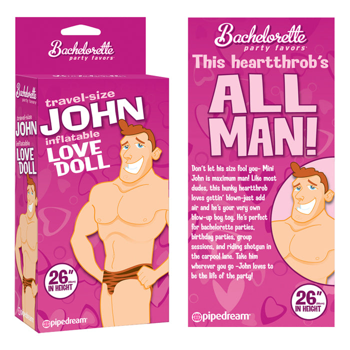 Pipedream Bachelorette Party Favors  Travel Size John Blow Up Doll