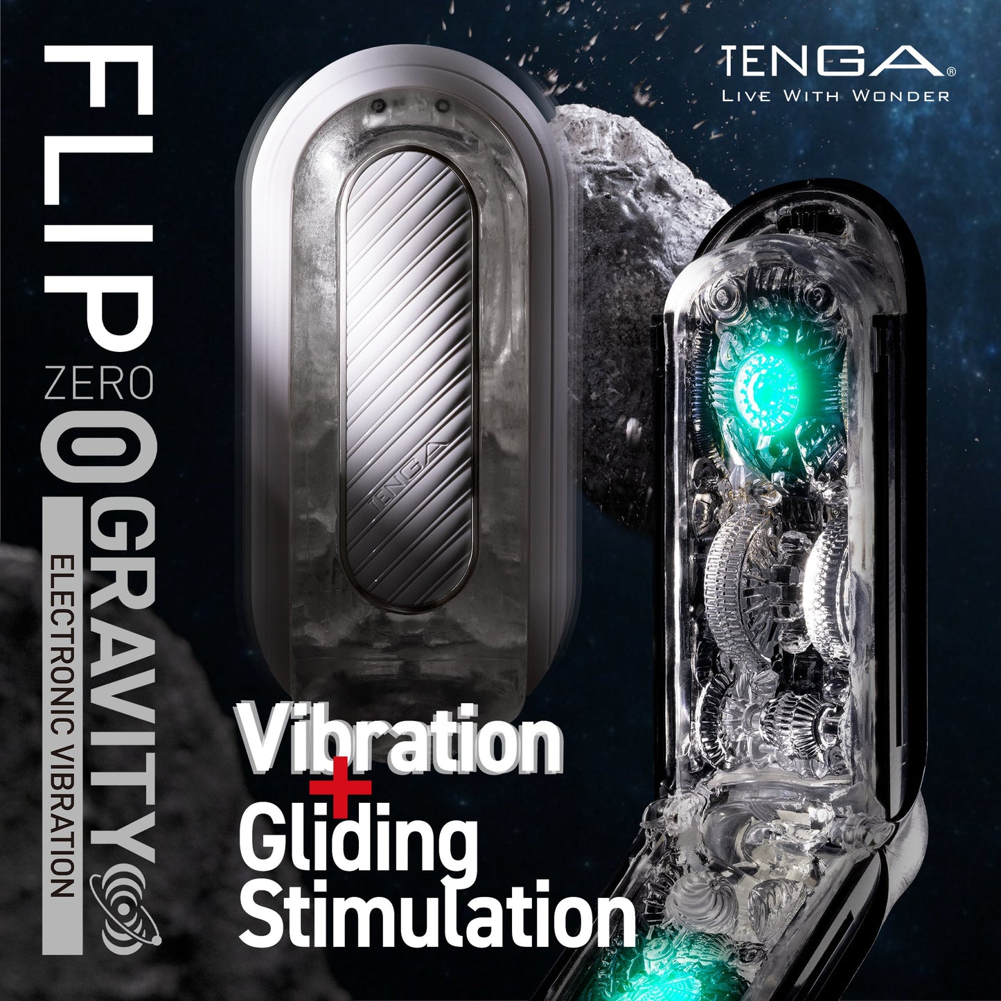 Tenga FLIP ZERO GRAVITY EV (ELECTRONIC VIBRATION) BLACK