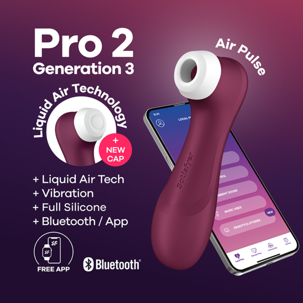 Satisfyer Pro 2 Generation 3 - Wine Red - Image 3