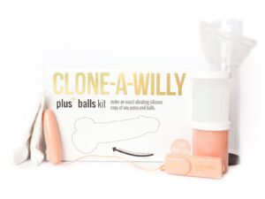 Vibrating Clone-A-Willy With BALLS  Light Tone