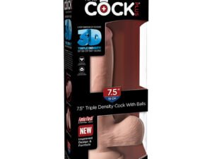 Pipedream Products King Cock Plus 7.5 Triple Density Cock with Balls Beige