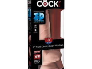 Pipedream Products King Cock Plus 8 Triple Density Cock with Balls Beige