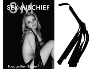 Sportsheets Black Faux Leather Flogger
