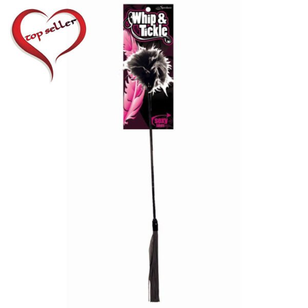 Sportsheets Whip & Tickler  Black/White