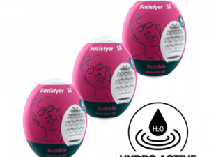 Satisfyer Masturbator Egg 3er Set (Bubble) Violet