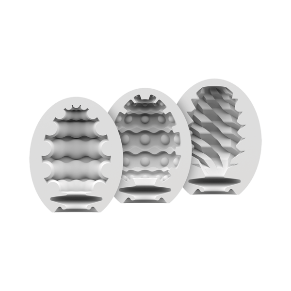 Satisfyer Masturbator Egg 3 Set (Riffle, Bubble, Fierce) - Image 2