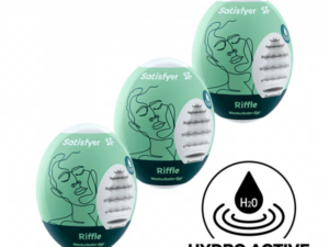 Satisfyer Masturbator Egg 3 Set (Riffle) Light Green