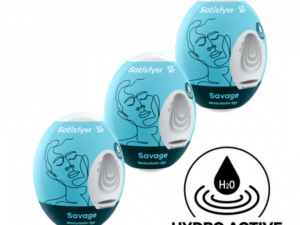 Satisfyer Masturbator Egg 3er Set (Savage) Light Blue