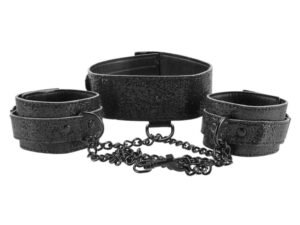 Sex & Mischief Shadow Sparkle Collar & Cuff Set