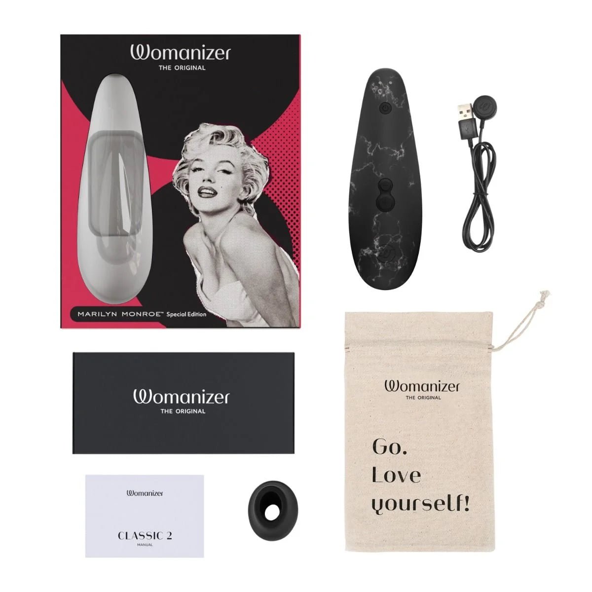 Womanizer Marilyn Monroe Special Edition Classic 2 Black Marble - Image 6