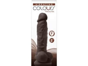 NS Novelties Colours 5" Vibrating Dildo Dark Brown